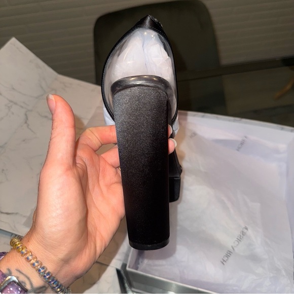 Jessica Rich Satin Noir Platform Sandal, Women’s Size 38/ US 8 - Picture 3 of 8